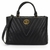 BOLSA FEMININA WJ SATCHEL GRANDE EM MATELASSE PRETA