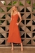 VESTIDO FEMININO PURA MANIA MIDI COM RECORTES E DETALHE NAS ALÇAS