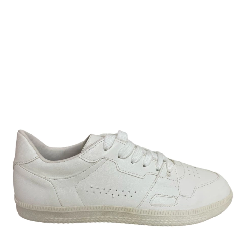 TÊNIS FEMININO CASUAL SOLADO BAIXO BRANCO