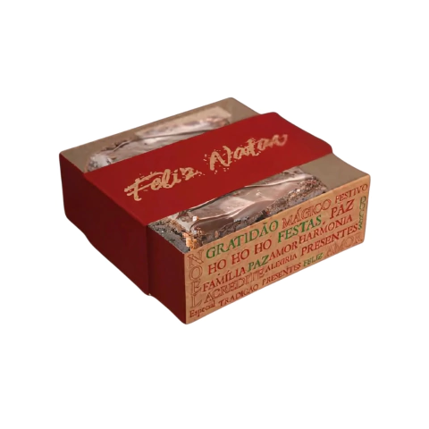 CAIXA BROWNIE NATAL ESSÊNCIA - IDEIA - PACOTE C/ 25 UNIDADES