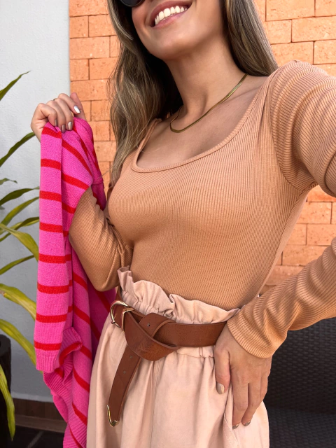 BODY MANGA LONGA CANELADO NAY