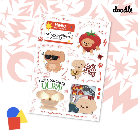 Cartela de Adesivos SEUNGMIN! - comprar online