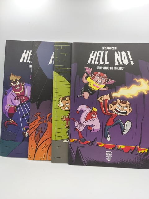 Conjunto 4 Volumes do Quadrinho Hell No! (1 ao 4) - Autor: Leo Finocchi [usado]