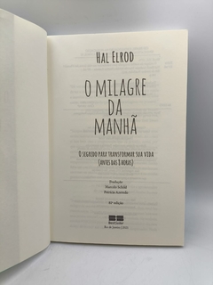 O Milagre da Manhã - Autor: Hal Elrod (2021) [usado] - loja online