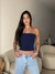TUBE TOP VERDE AZUL MARINHO - comprar online