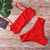 Conjunto de biquíni cor sólida - loja online