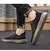 Sapato esportivo de couro casual masculino