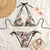 2025 nova mulher conjunto bikini floral