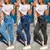 Calça jeans de cintura alta feminina - loja online