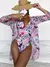 Imagem do Maiô estampado tropical com decote em V