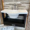 MUEBLE DE COLGAR GUAYAMBA C/CAJON 80 CM WENGUE C/MESADA 3AG