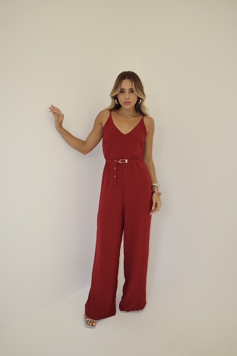 Macacão Olívia - Vinho - comprar online