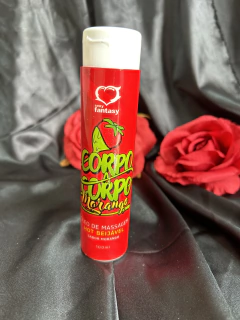 Óleo de massagem corpo a corpo morango Hot - comprar online