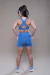 Short Fitness Glow Cintura Alta Azul Blueberry na internet