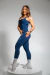 Macacão Fitness New PowerFlow Azul Marinho - By K - Moda Fitness