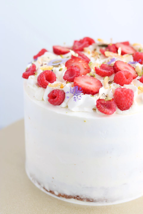 Curso online pastel naranja, mascarpone y frambuesa