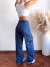calca bellie cargo jeans escura - comprar online