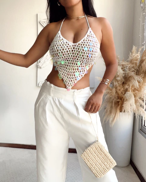 Cropped chochê Paête - comprar online