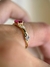 Anel Rose em Ouro 18k com Rubi e Diamantes | Edição Formatura - loja online