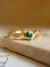 Anel Needa em Ouro 18k com Turmalina Verde Hexagonal