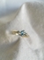 Anel Square Torcido em Ouro 18k com Água Marinha e Diamantes