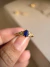 Anel Medieval em Ouro 18k com Safira Azul e Diamantes - comprar online