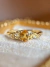 Anel Art Noveau em Ouro 18k com Citrino e Diamantes - loja online