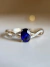 Anel Bridgerton Oval em Ouro 18k com Safira Azul e Diamantes