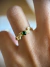Anel Olive em Ouro 18k com Turmalina Verde e Diamantes - comprar online