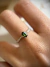Solitário Torcido Cravejado em Ouro Champagne 18k com Turmalina Verde Oval e Diamantes (Pronta-Entrega) - comprar online