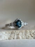 Anel Antique com Topázio London e Diamantes em Ouro 18k