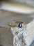 Anel Belle em Ouro 18k com Safira e Diamantes