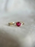 Anel Rose em Ouro 18k com Rubi e Diamantes | Edição Formatura