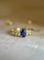 Anel Garden Oval em Ouro 18k com Safira Azul e Diamantes - Carol Juste Joias