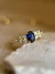 Anel Garden Oval em Ouro 18k com Safira Azul e Diamantes - comprar online