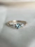 Anel Vintage em Ouro 18k com Água Marinha e Diamantes