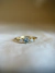 Anel Vintage em Ouro 18k com Água Marinha e Diamantes - loja online