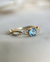 Anel Bridgerton em Ouro 18k com Água Marinha e Diamantes - Carol Juste Joias