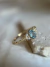 Imagem do Anel Medieval em Ouro 18k com Água Marinha e Diamantes
