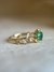 Anel Nature em Ouro 18k com Esmeralda e Diamantes - Carol Juste Joias