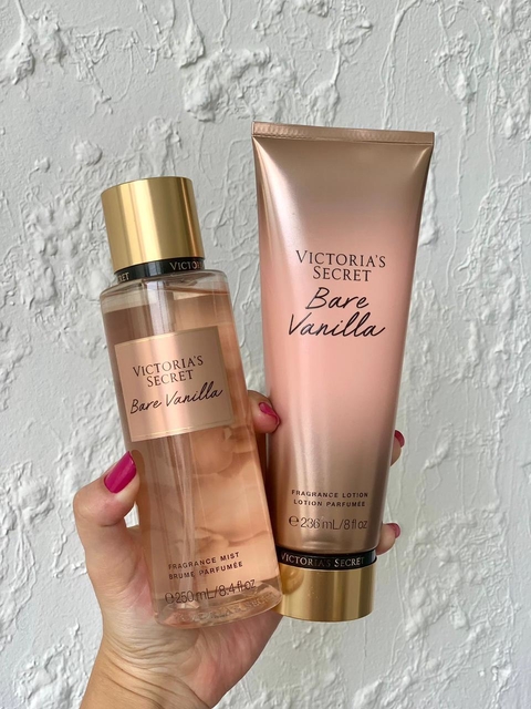 Kit Victoria's Secret Bare Vanilla - Body Splash 250ml + Creme 236ml