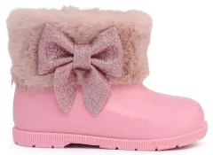 Bota Galocha Infantil Feminina Com Pelúcia e Laço - Baby Love na internet