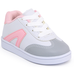 Tênis Infantil Feminino Casual Baby Love Branco/Rosa