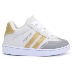 Tênis Infantil Menina Confortável Samba Dourado - Baby Love - comprar online