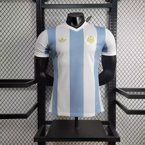 Camisa Argentina 50 Anos - Versão Jogador Adidas Masculino - Azul+Branco - comprar online