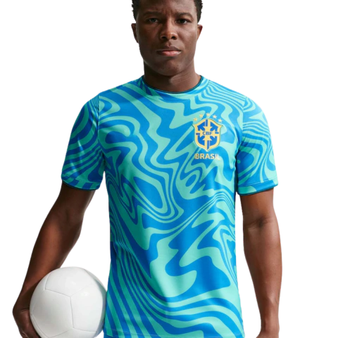 Camisa Brasil Pré-Jogo 2026/27 Torcedor Masculino - Azul