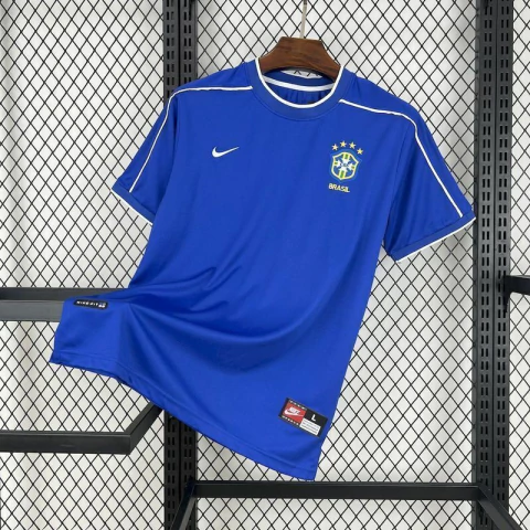 Camisa Seleção Brasileira Retrô Away 1998 Torcedor Nike Masculina - Azul - comprar online