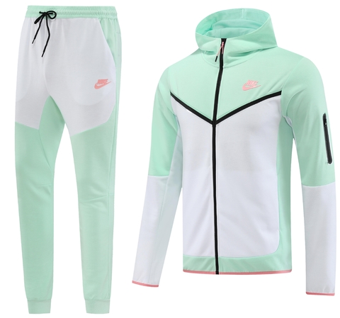 Conjunto Tech Fleece Nike - Branco Verde Água Rosa