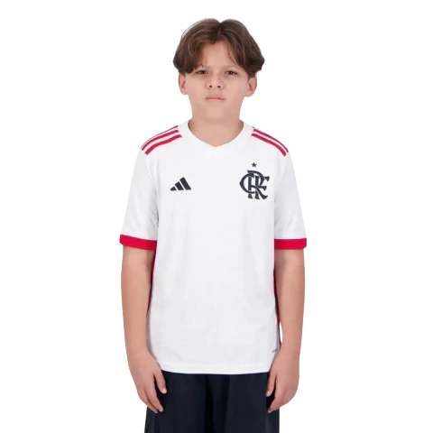 Conjunto Infantil Flamengo Away 2024/25 - Torcedor Adidas - Branco - comprar online