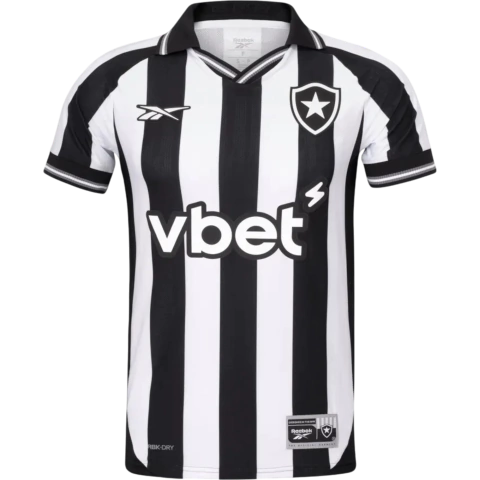 Camisa Botafogo Home 2025/26 - Torcedor Reebok Masculino - Preto e Branco - comprar online